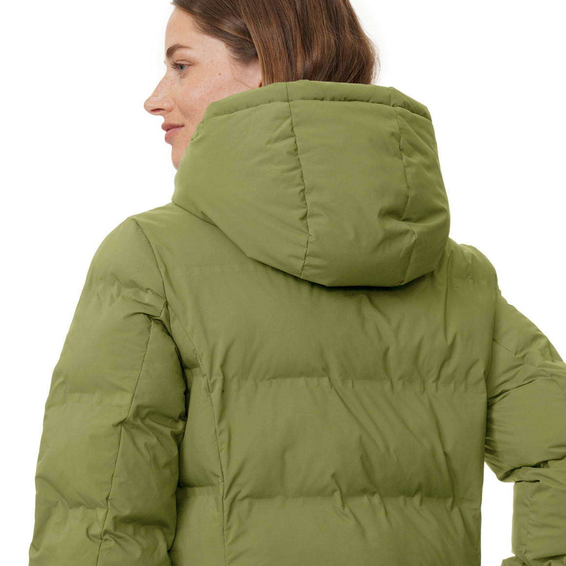 Dames puffermantel met capuchon