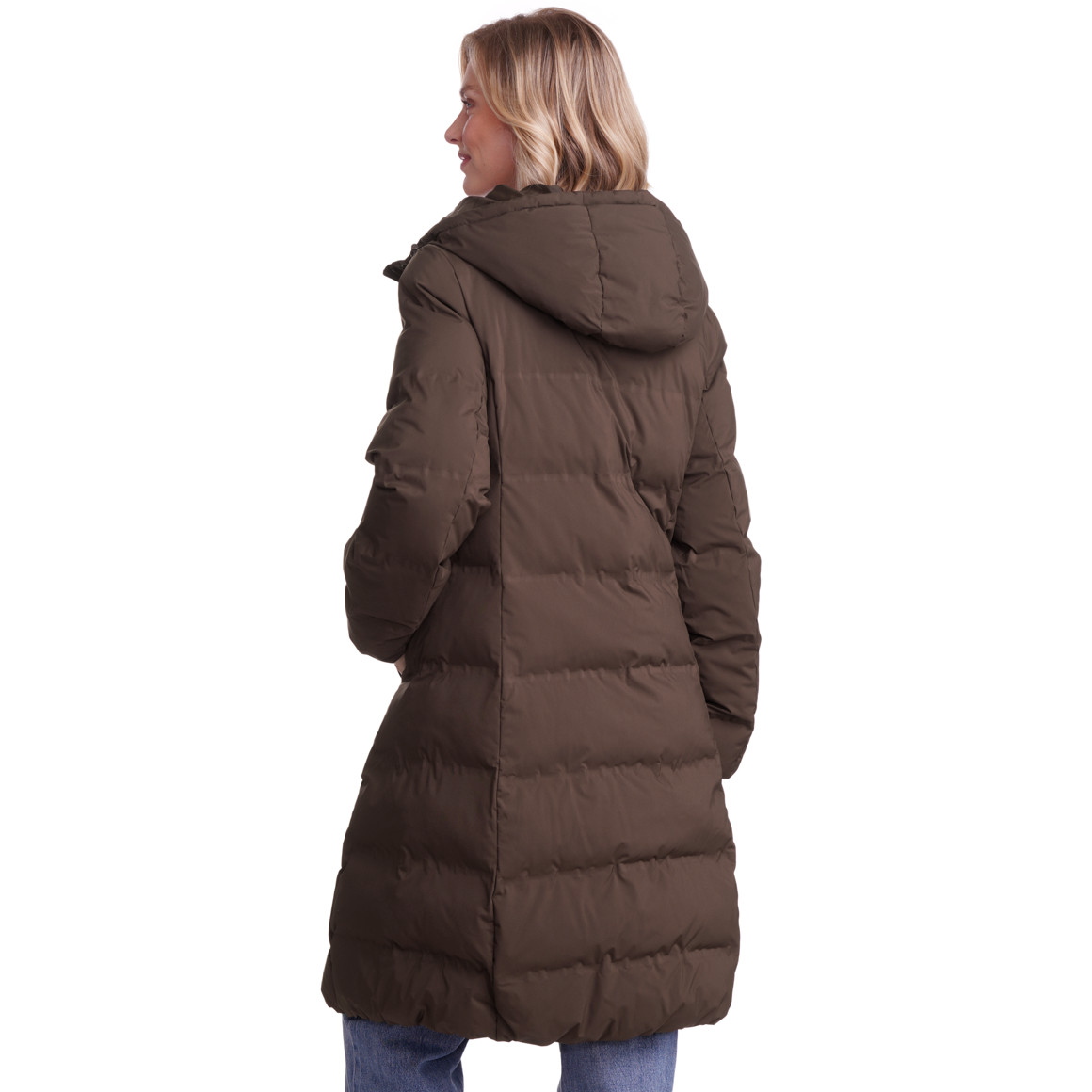 Dames puffermantel met capuchon