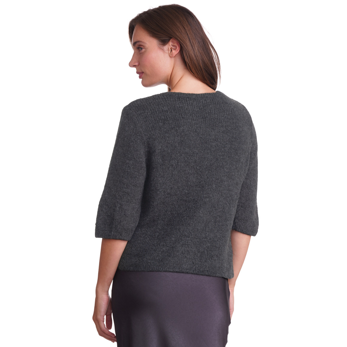 Gebreide damestrui met wijde mouwen