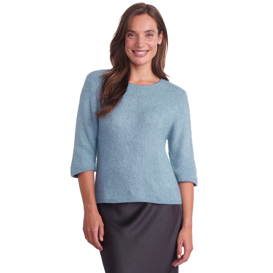 Gebreide damestrui met wijde mouwen