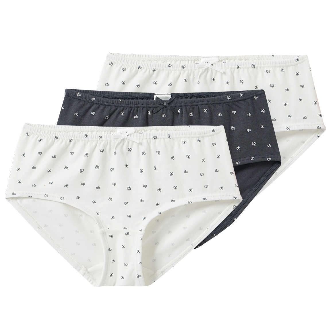 3 meisjes slips met strik