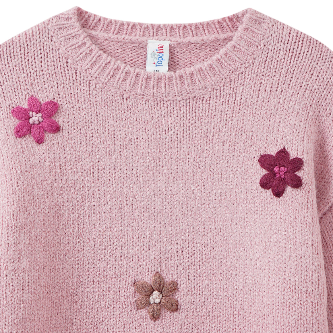 Gebreide trui met borduursel voor meisjes