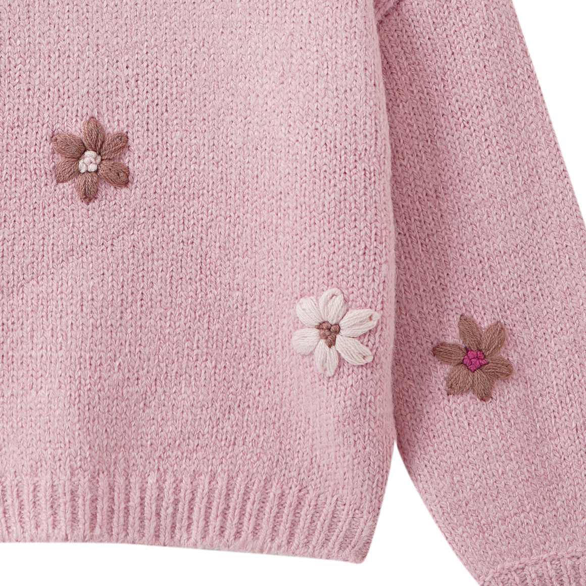 Gebreide trui met borduursel voor meisjes