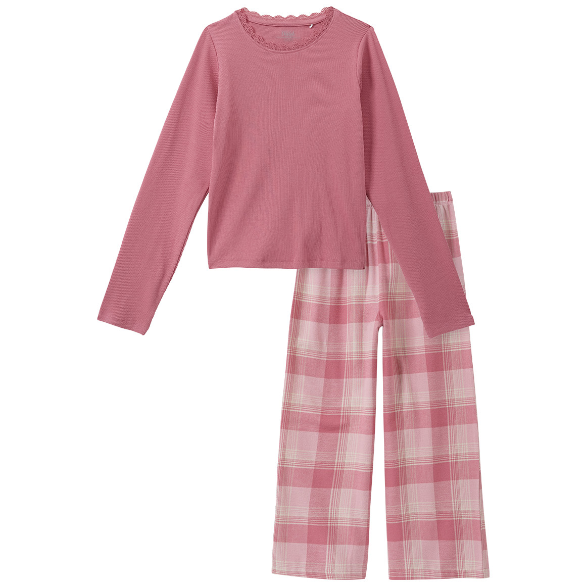 Meisjes pyjama met kant