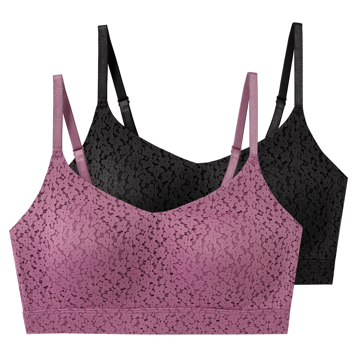 2 Damen Bustiers mit floraler Spitze