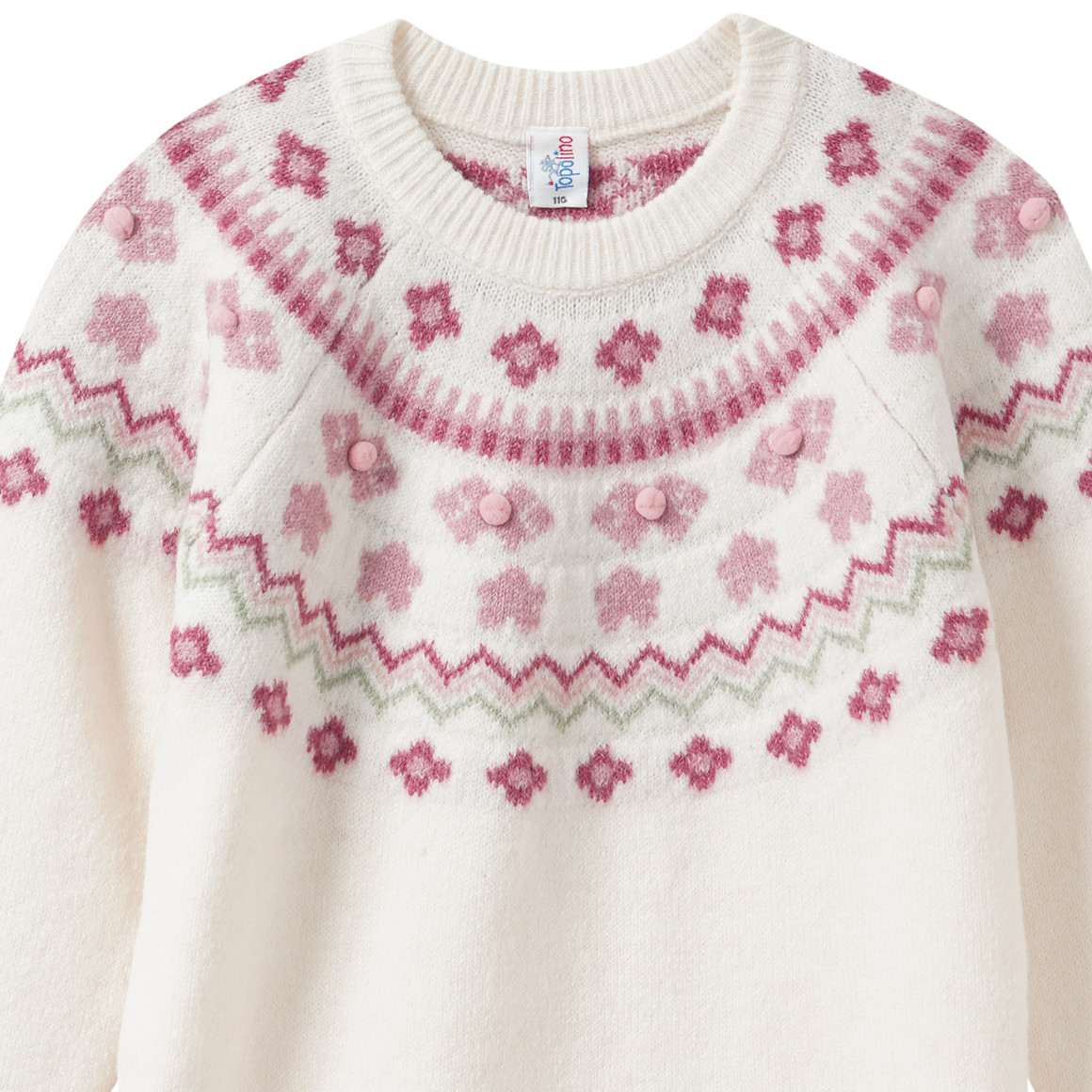 Meisjes gebreide jurk met patroon