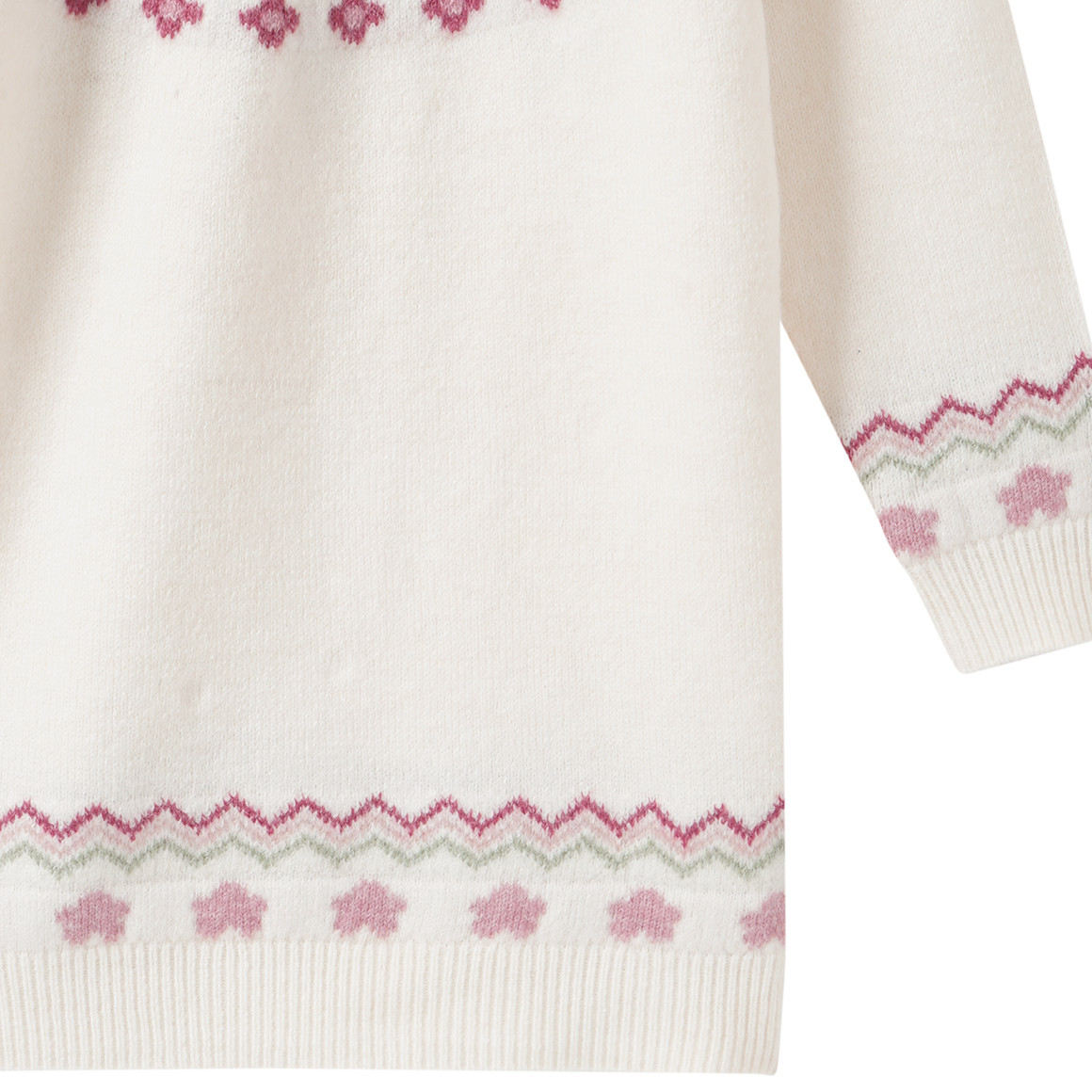 Meisjes gebreide jurk met patroon