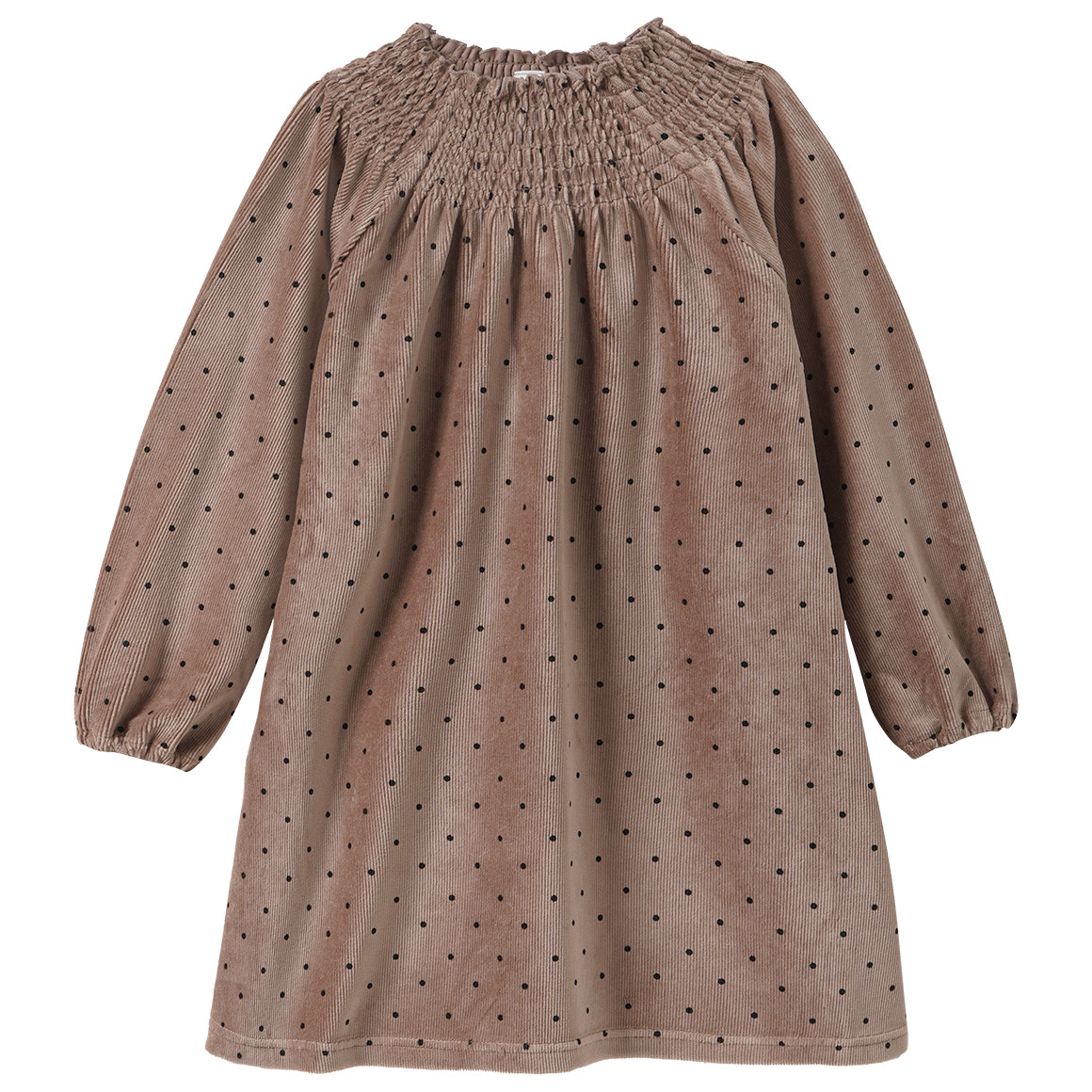 Mädchen Cord-Kleid mit Punkte-Allover