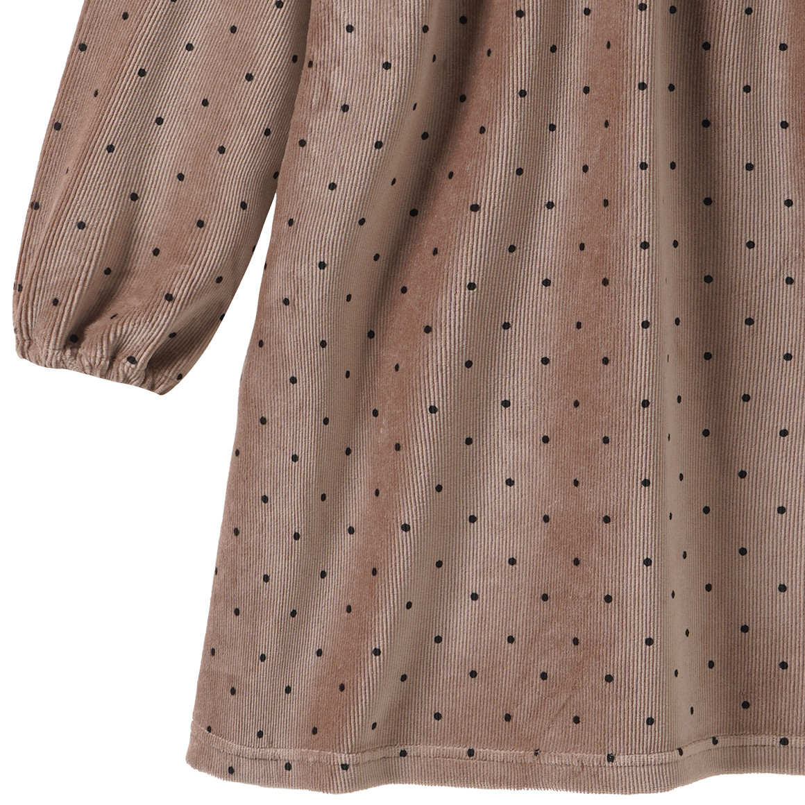 Mädchen Cord-Kleid mit Punkte-Allover