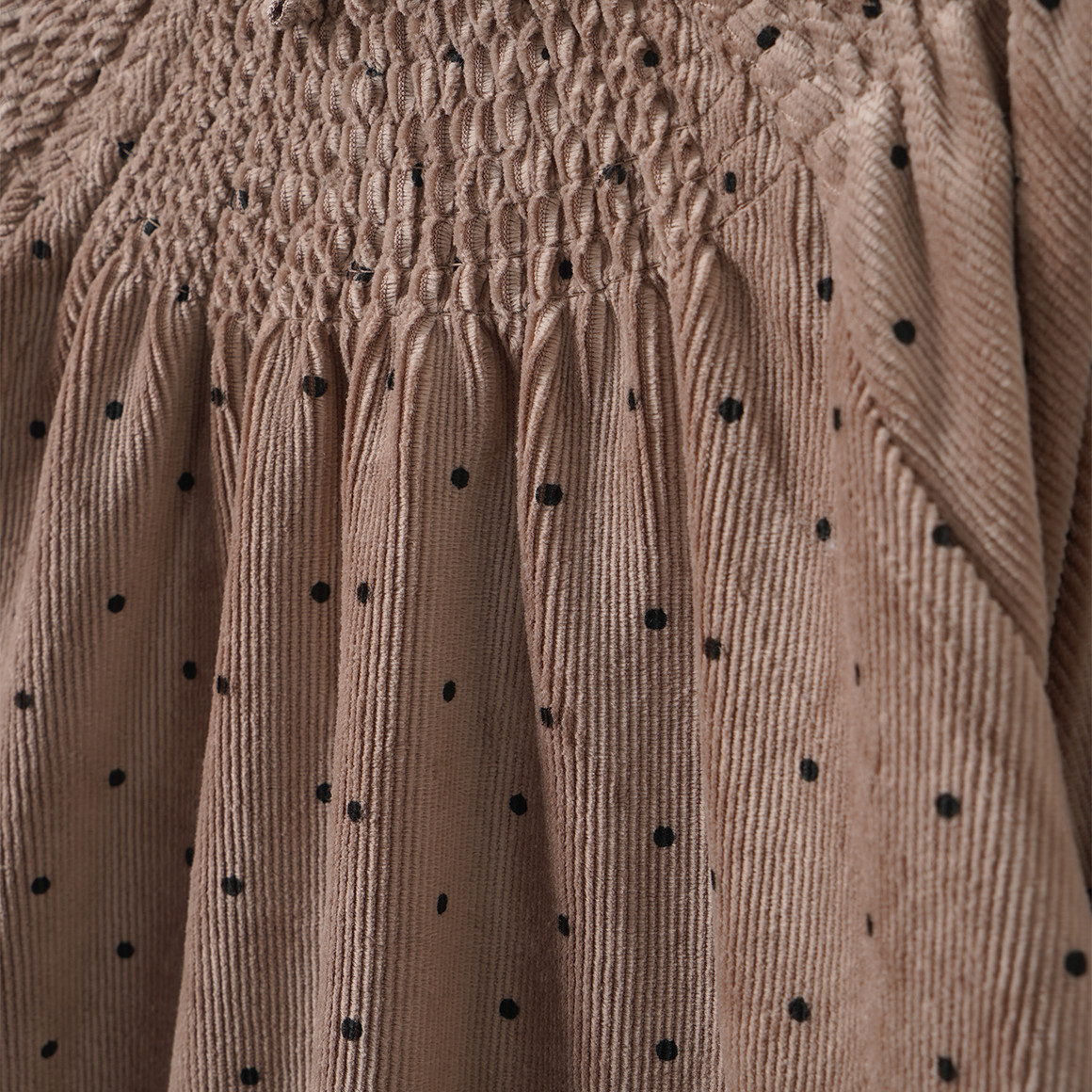 Mädchen Cord-Kleid mit Punkte-Allover