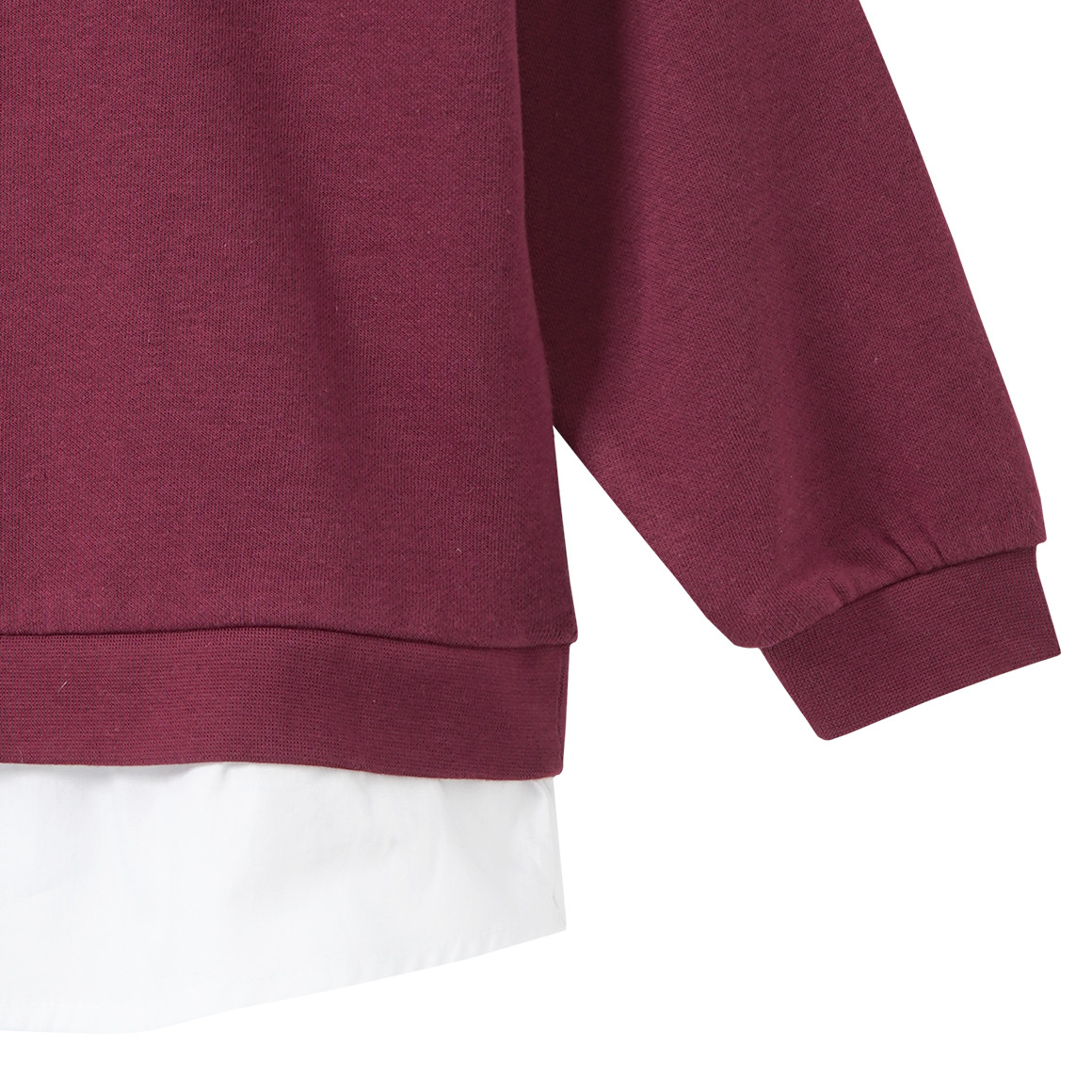 Meisjes sweatshirt in een gelaagde look