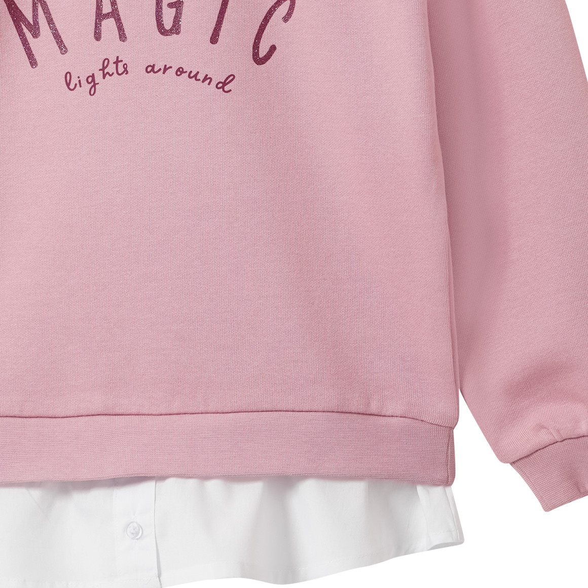 Meisjes sweatshirt in een gelaagde look