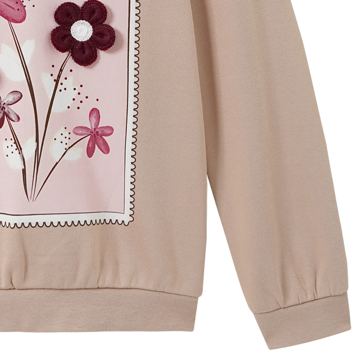 Meisjes' hoodie met bloemenprint