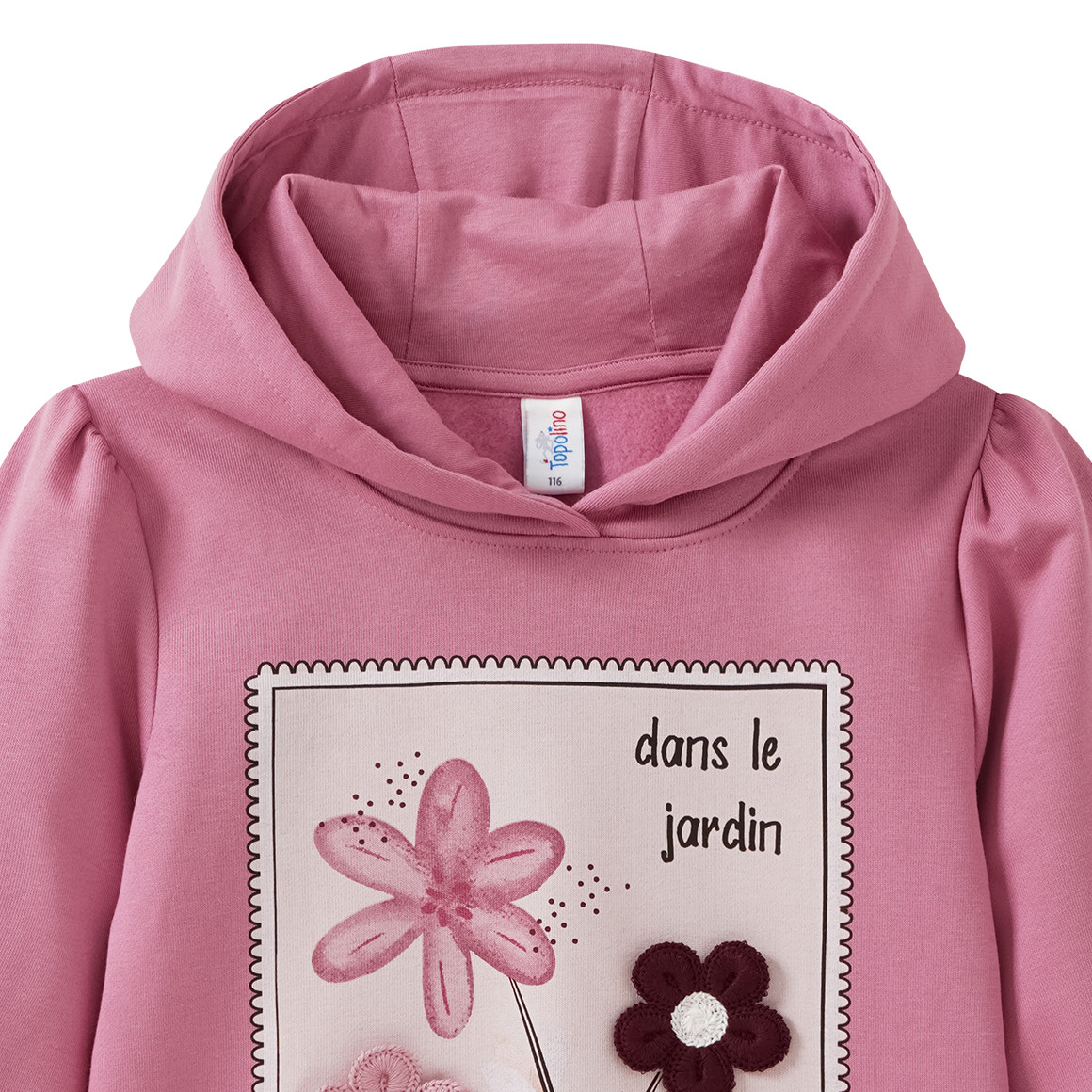 Meisjes' hoodie met bloemenprint