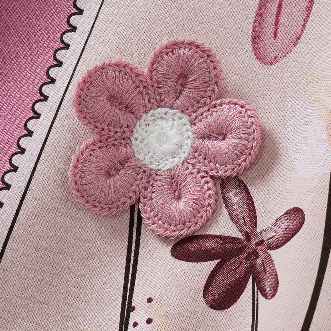 Meisjes' hoodie met bloemenprint