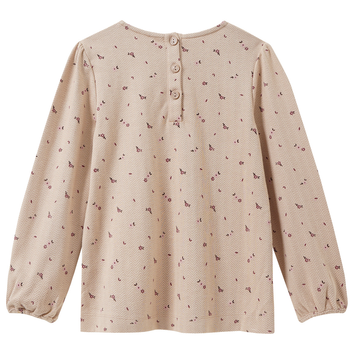Mädchen Langarmshirt mit Blümchen-Print
