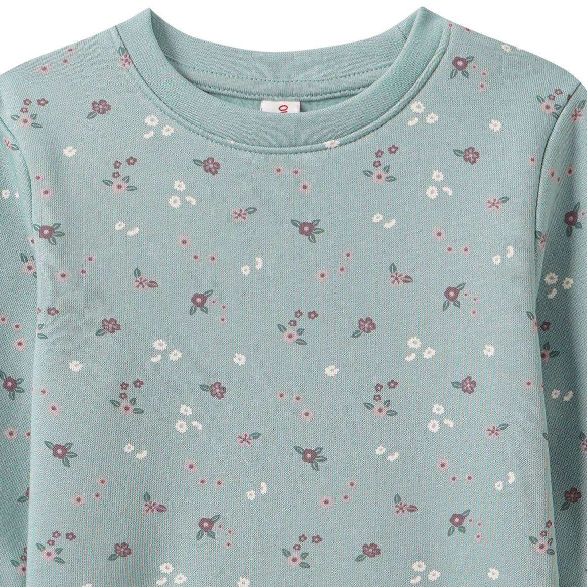 Mädchen Sweatkleid mit Blümchen