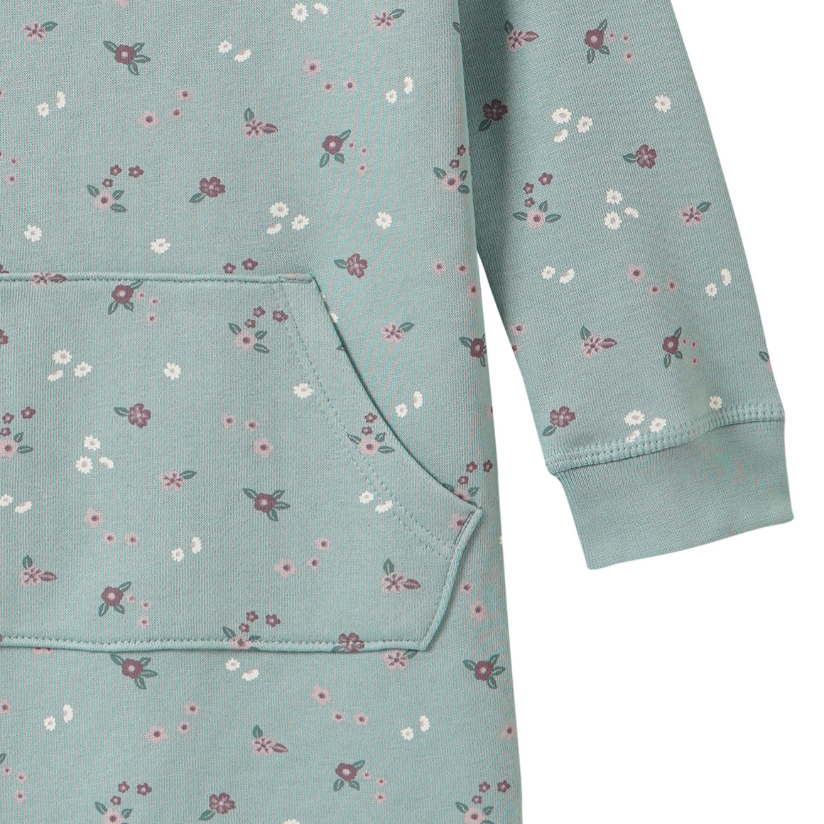 Mädchen Sweatkleid mit Blümchen