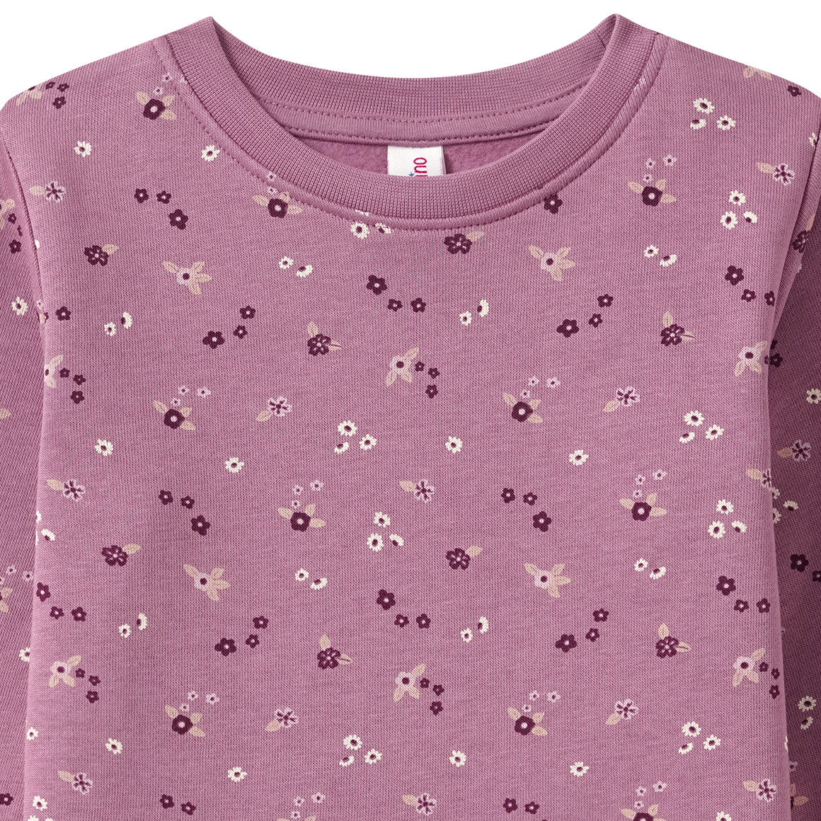 Mädchen Sweatkleid mit Blümchen