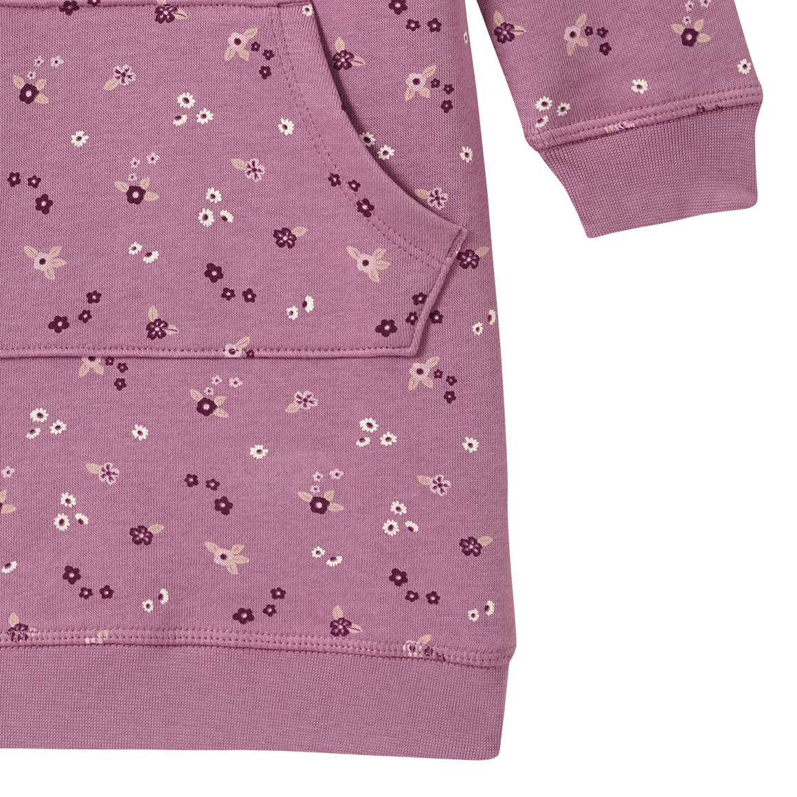 Mädchen Sweatkleid mit Blümchen