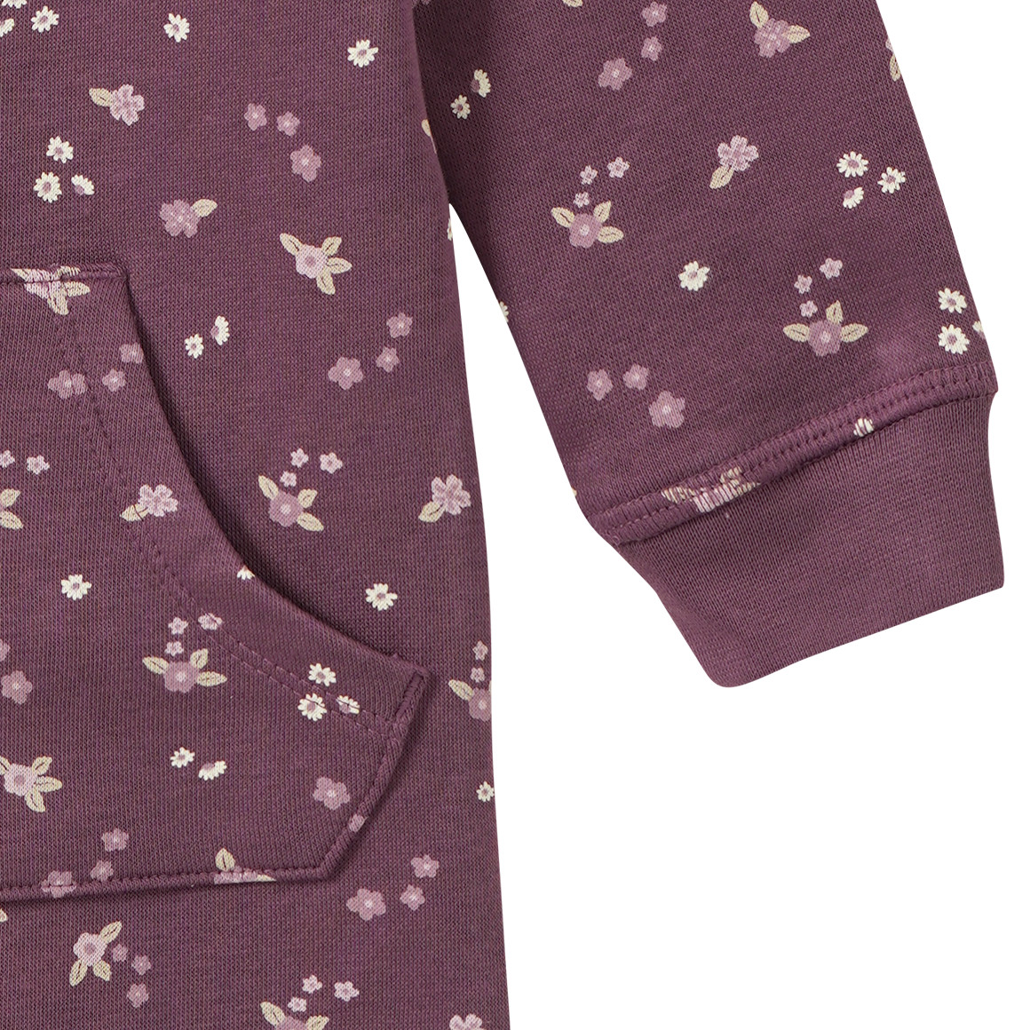 Mädchen Sweatkleid mit Blümchen