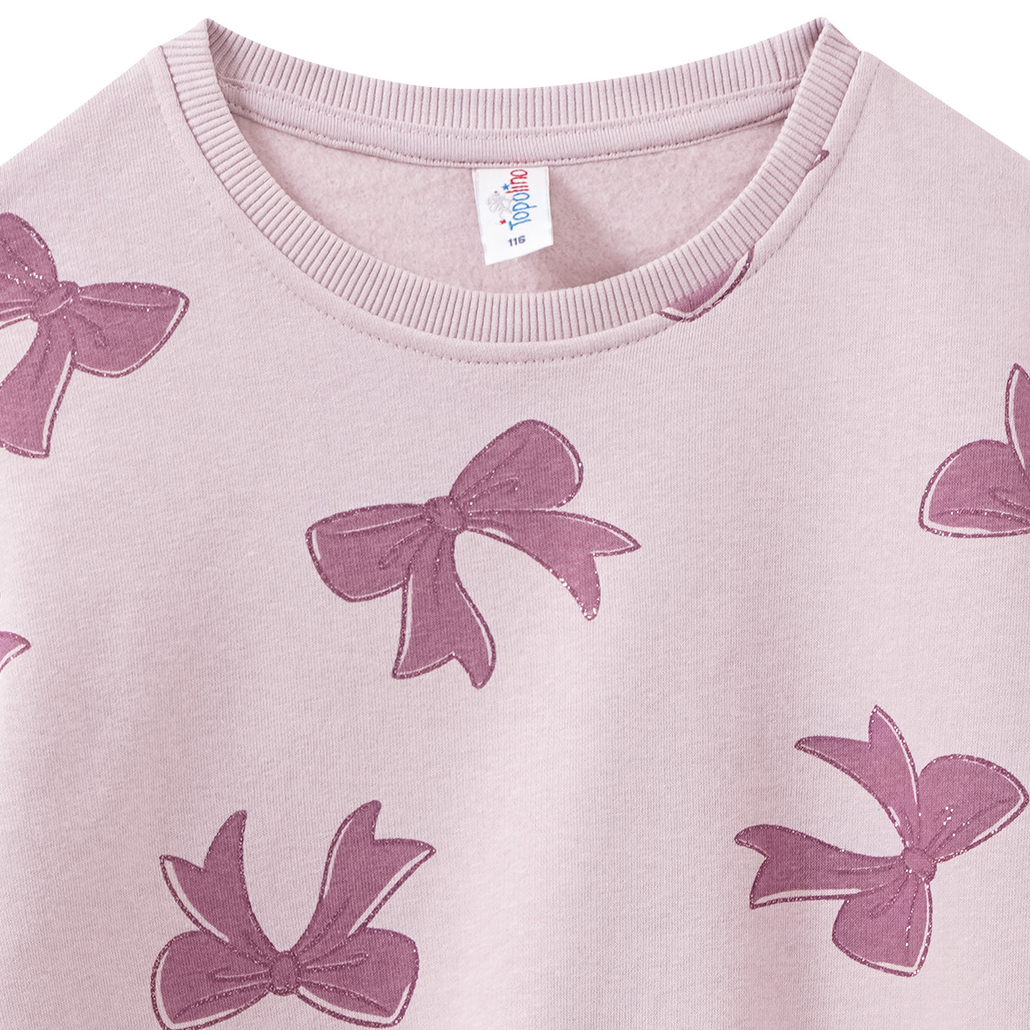 Sweatshirt met glitterprint voor meisjes
