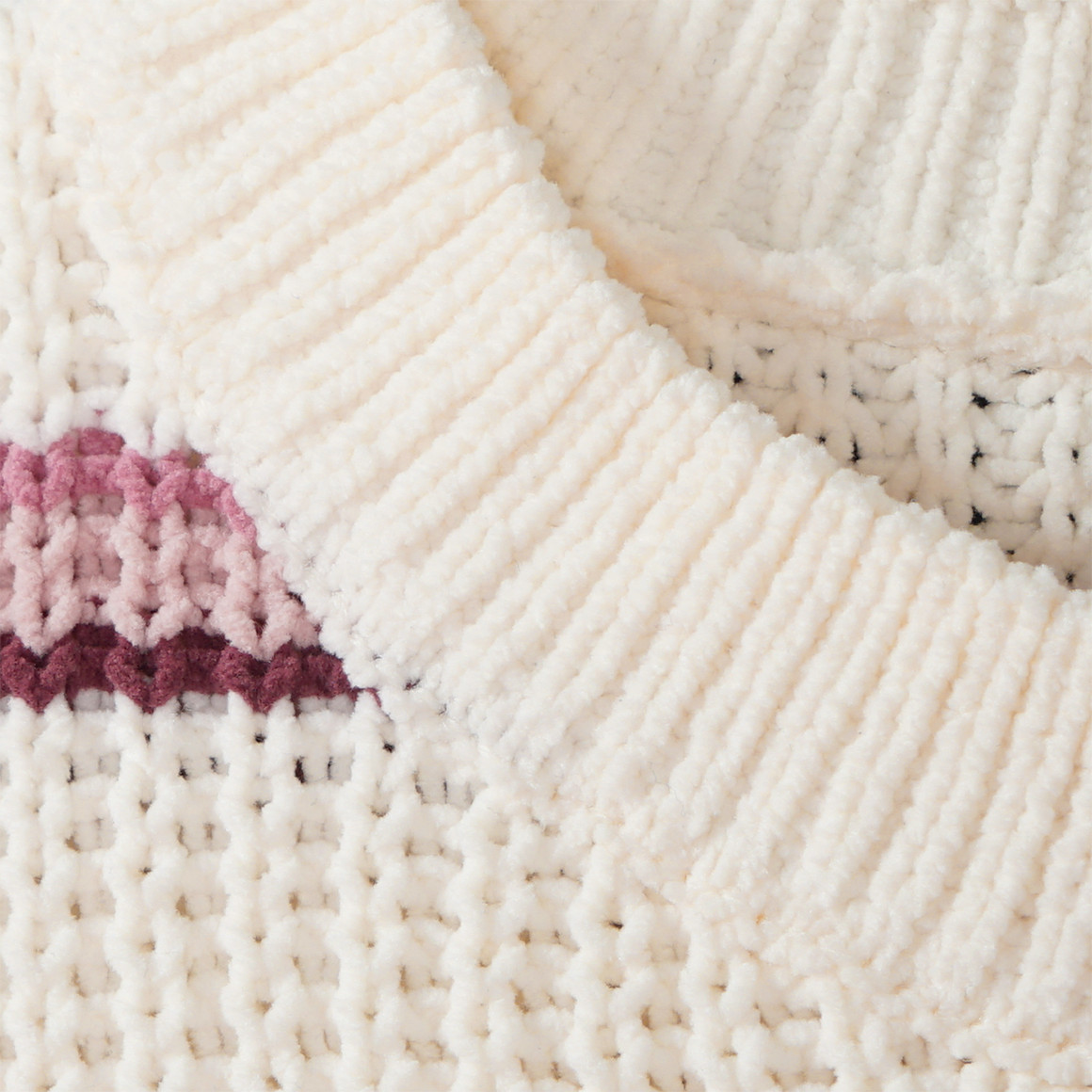 Gebreide chenille trui voor meisjes