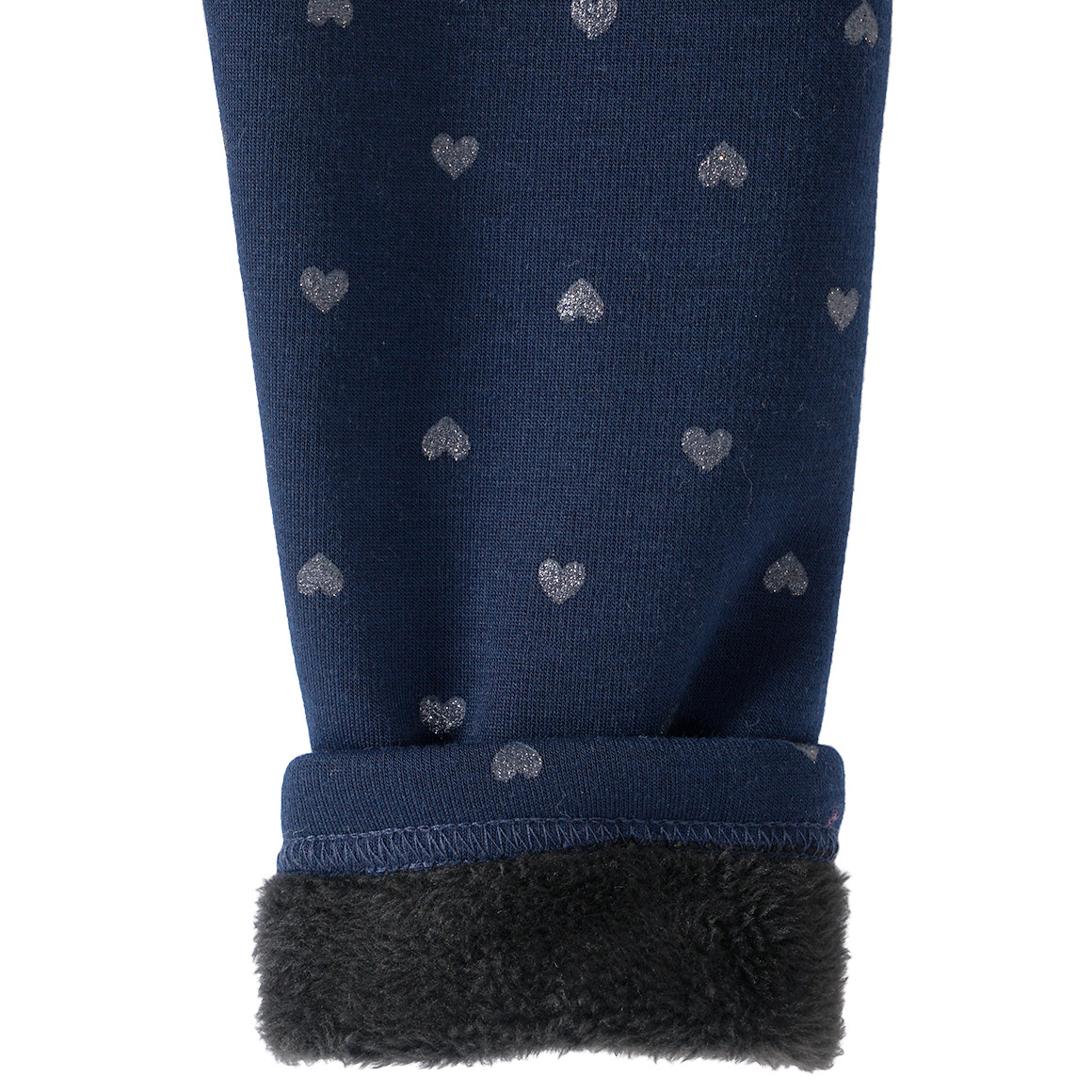 Mädchen Thermo-Leggings mit Glitzer-Herzen