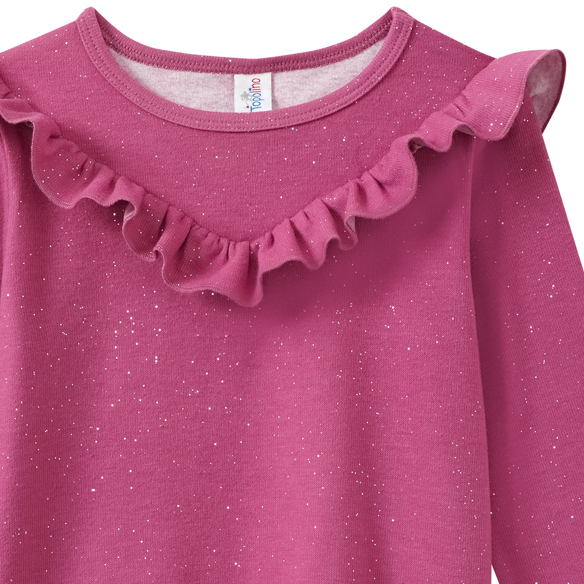 Mädchen Langarmshirt mit Glitzer-Print