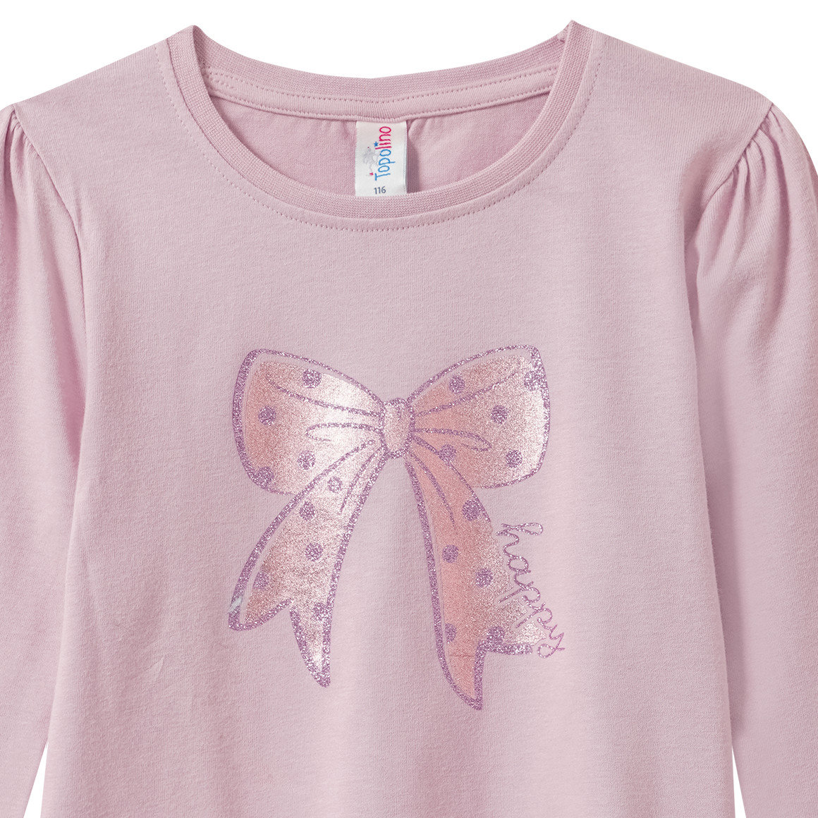 Mädchen Langarmshirt mit Schleife