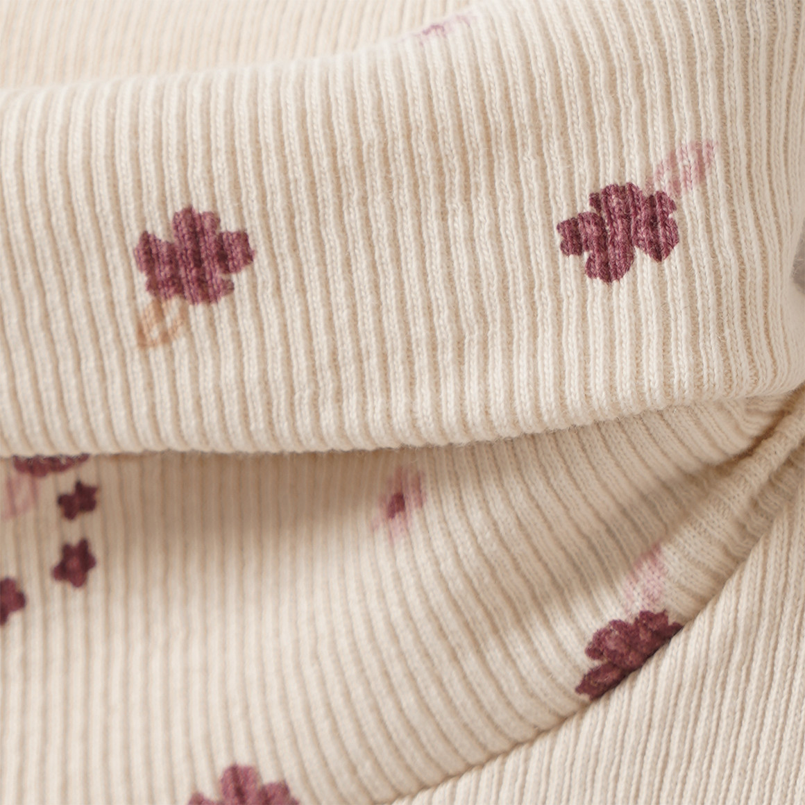 Mädchen Langarmshirt mit Rippstruktur