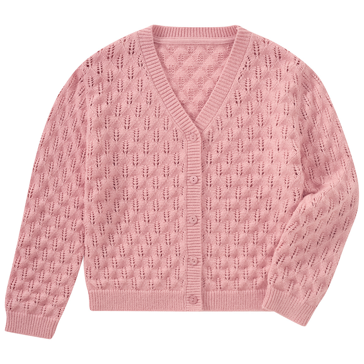 Mädchen Strickjacke mit Ajour-Muster