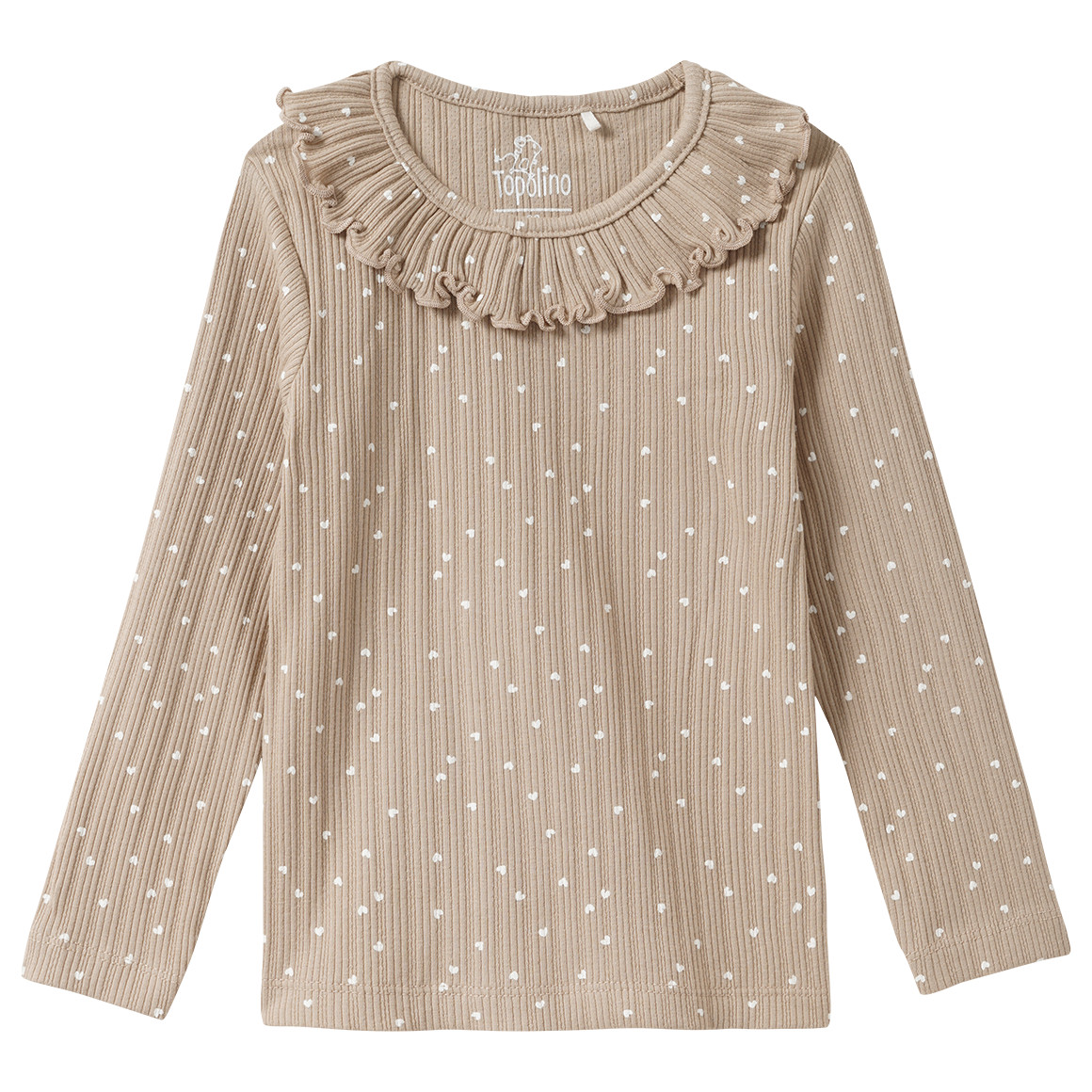 Mädchen Langarmshirt mit Rüsche