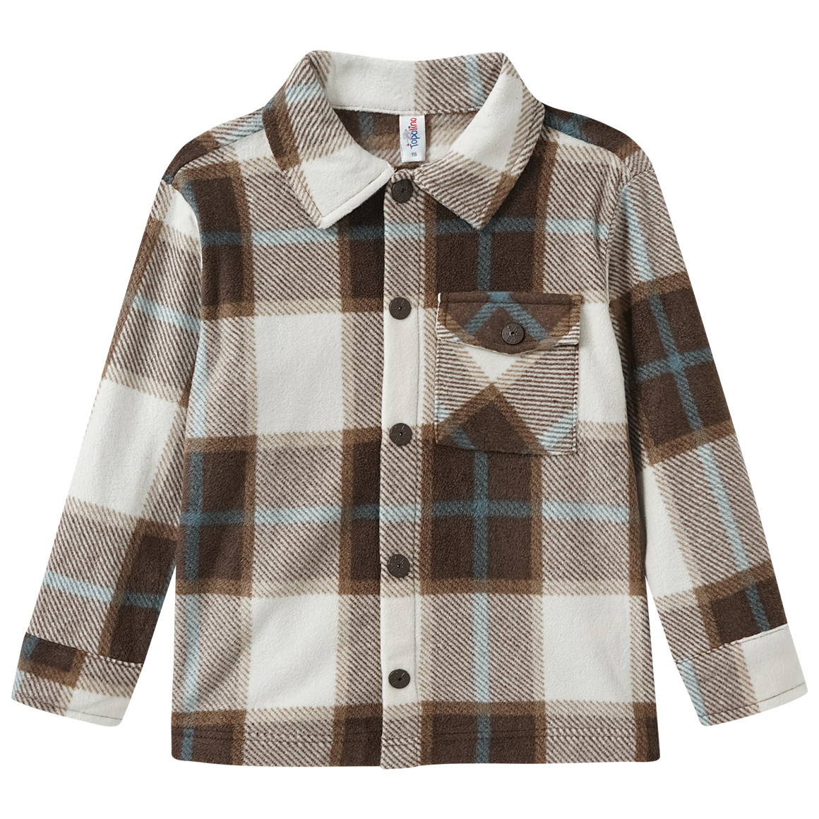 Jungen Fleece-Hemd mit Kentkragen