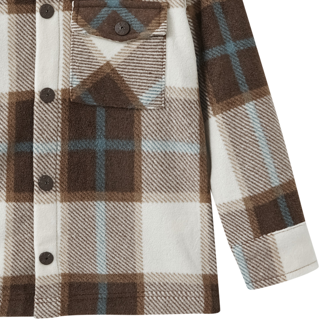 Jungen Fleece-Hemd mit Kentkragen