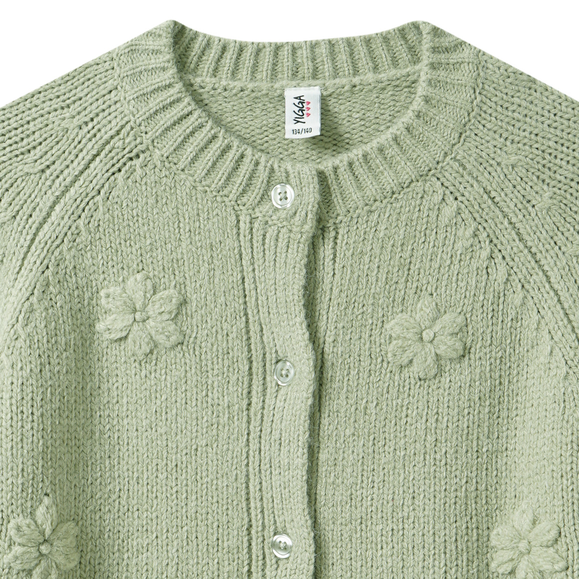 Meisjescardigan met bloemenapplicatie