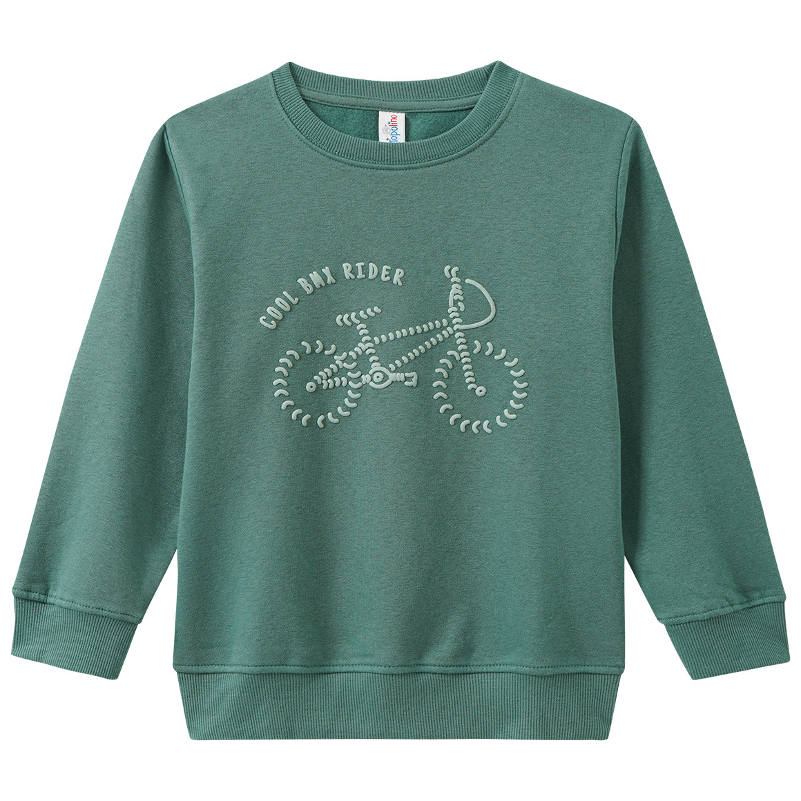 Sweater voor jongens met fietsmotief