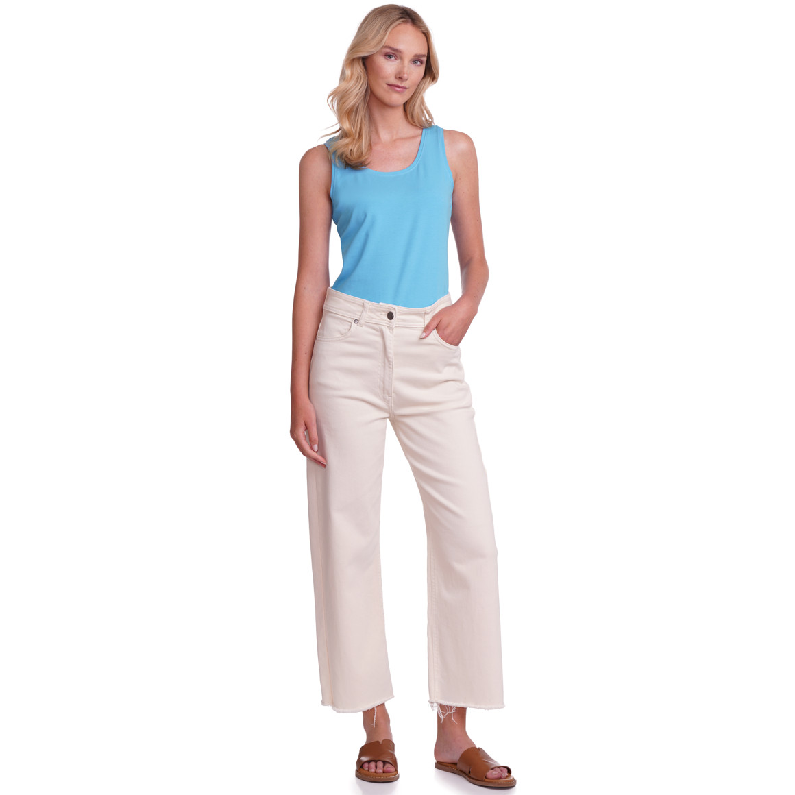 Damen Top in Unifarben