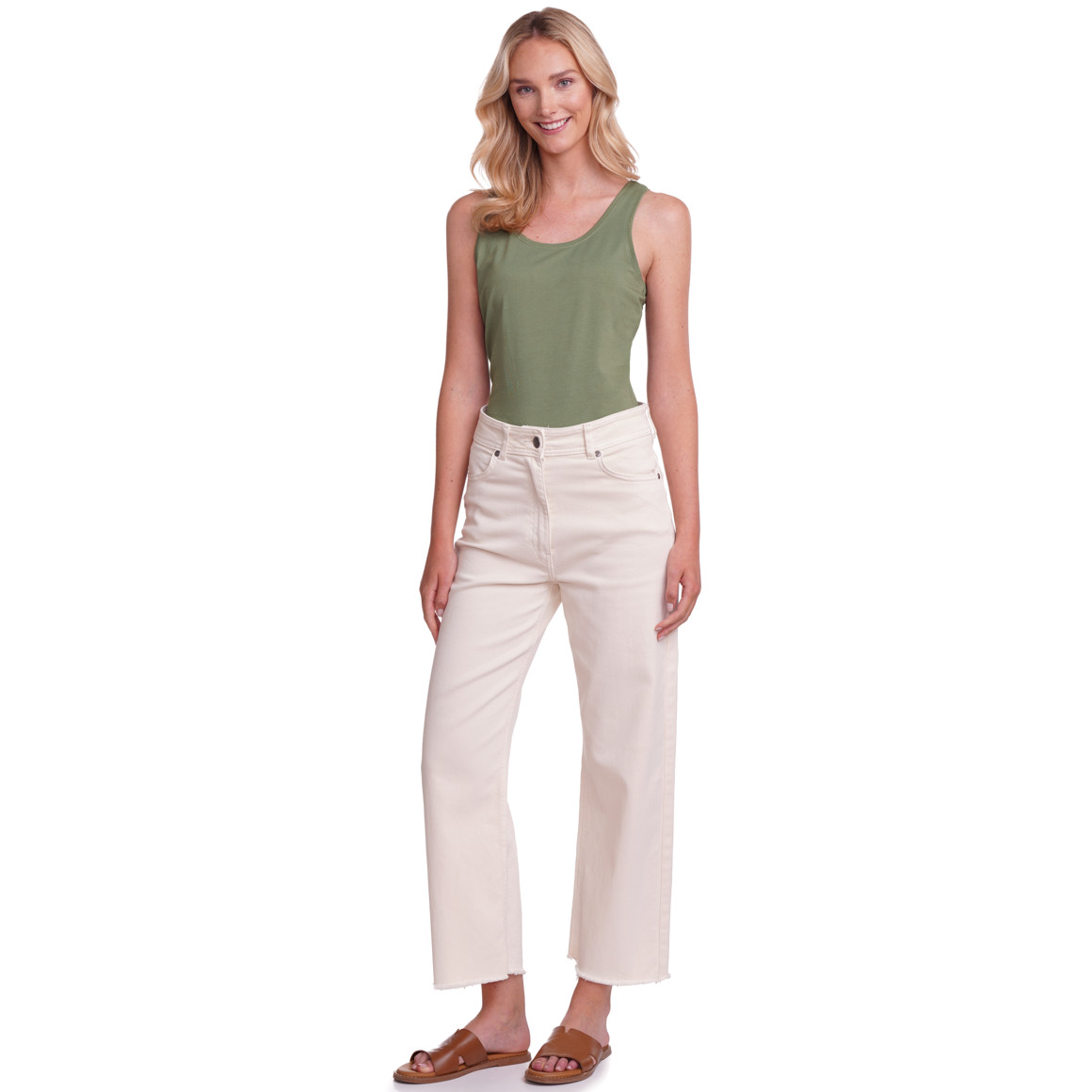 Damen Top in Unifarben