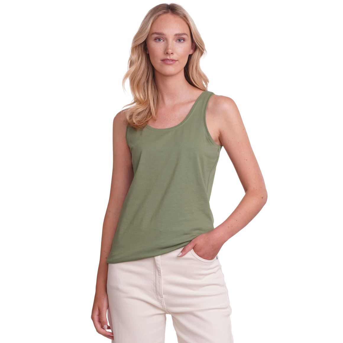 Damen Top in Unifarben