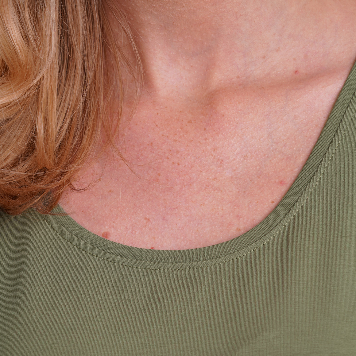 Damen Top in Unifarben