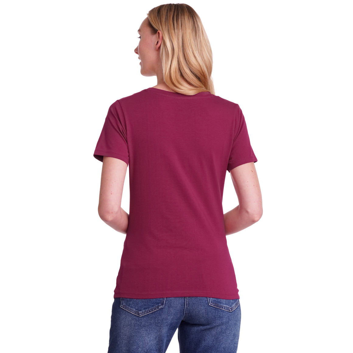 Damen T-Shirt mit V-Ausschnitt