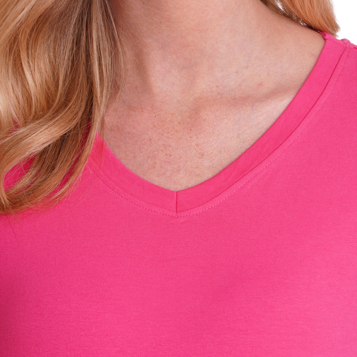 Damen T-Shirt mit V-Ausschnitt