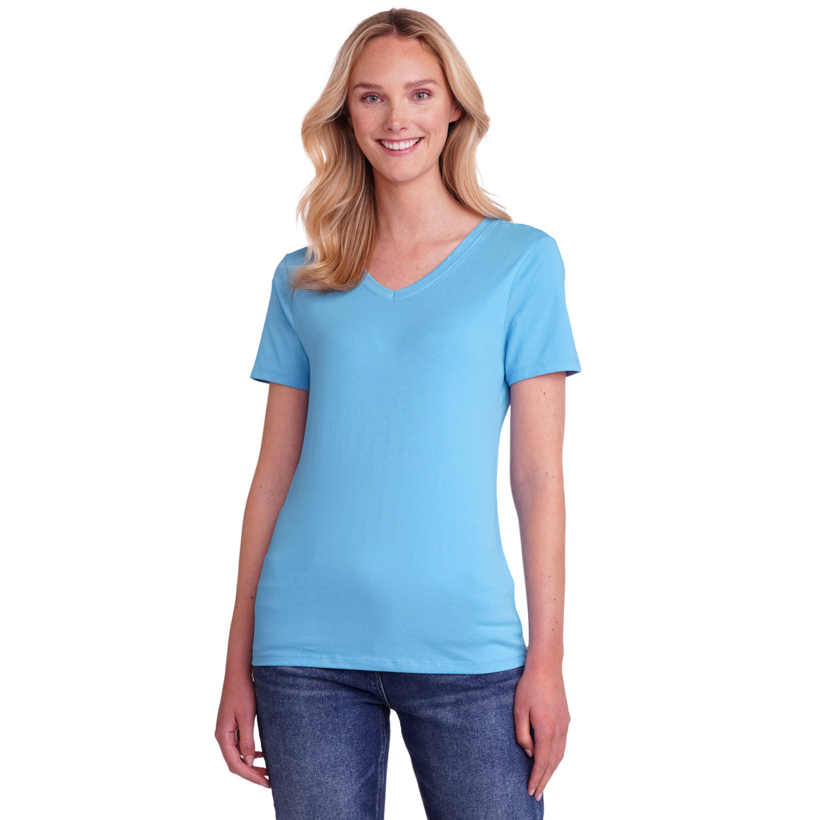 Damen T-Shirt mit V-Ausschnitt