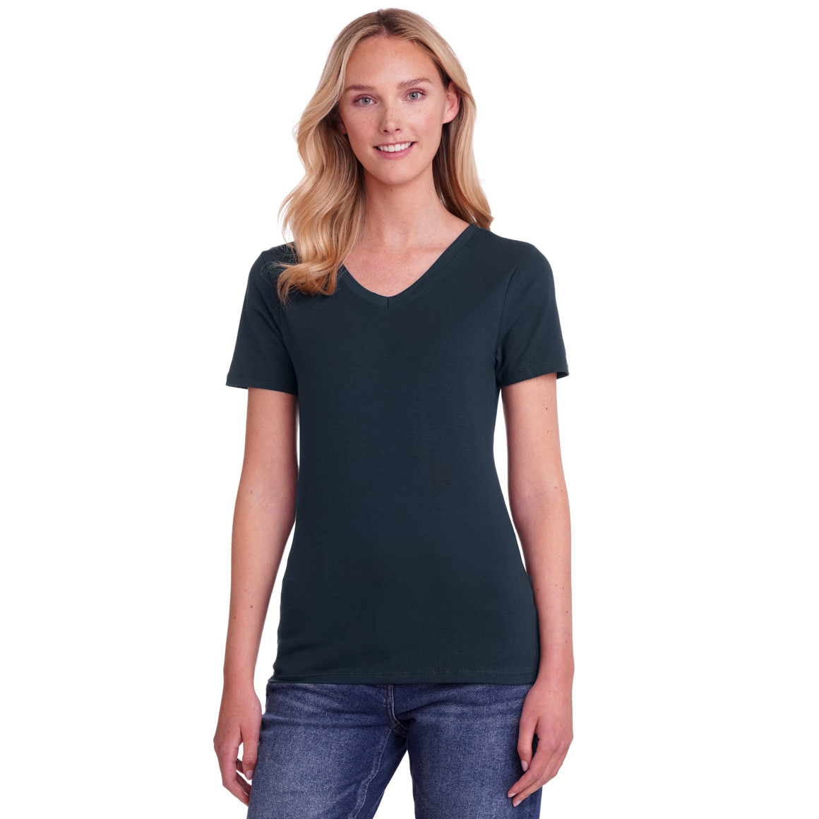Damen T-Shirt mit V-Ausschnitt