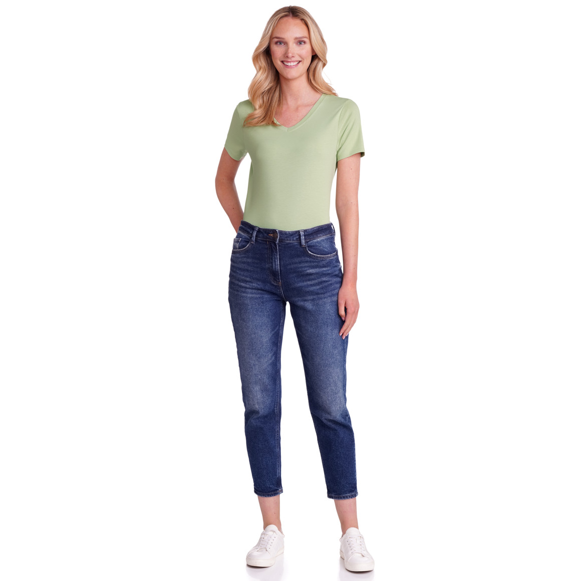 Damen T-Shirt mit V-Ausschnitt