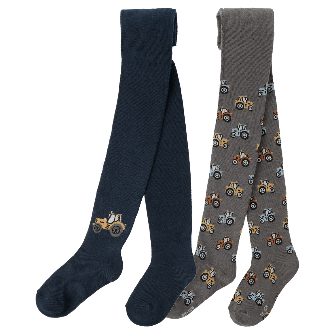 2 Jungen Strumpfhosen mit Traktor-Motiv