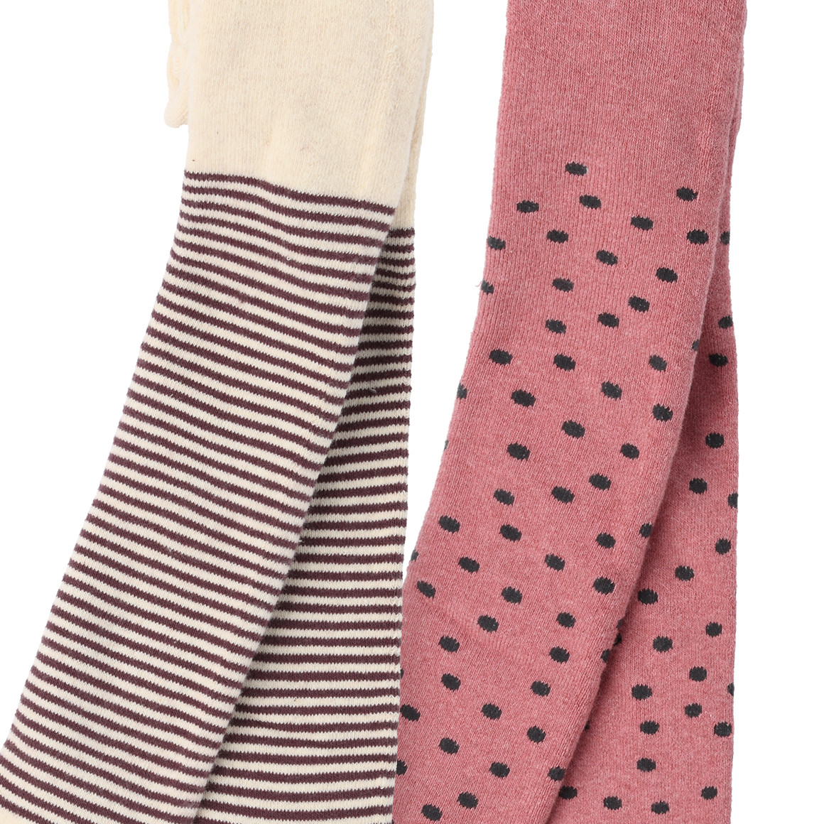 2 Baby Frottee-Strumpfhosen mit Muster
