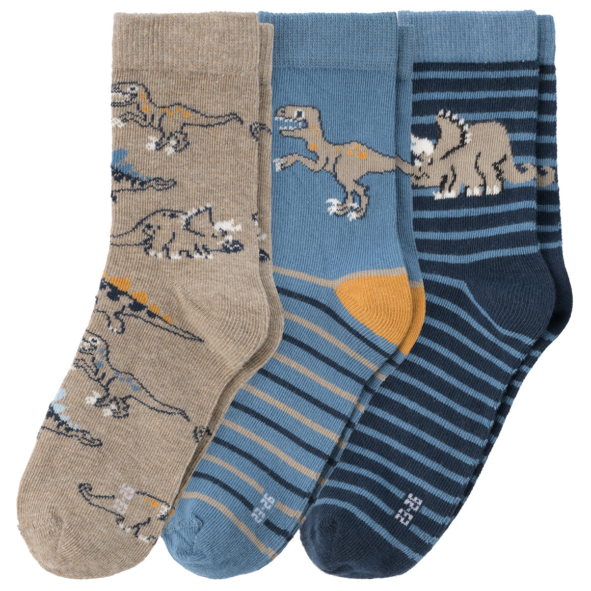3 Paar Jungen Socken mit Dino-Motiven