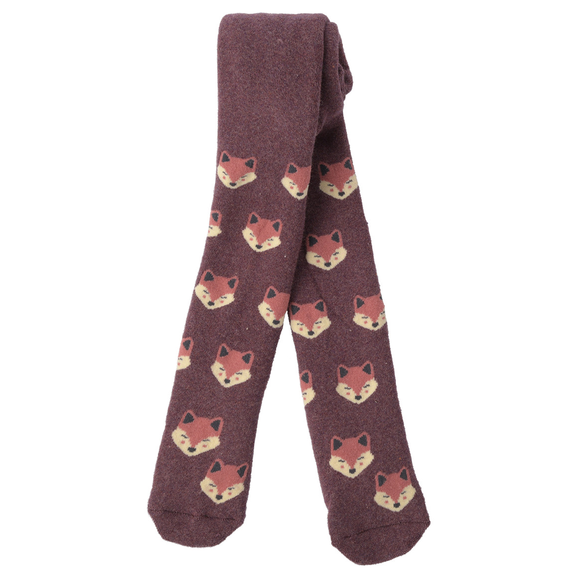 2 Baby Frottee-Strumpfhosen mit Fuchs-Muster 